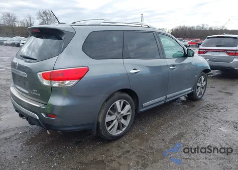 2015 Nissan Pathfinder Platinum z USA, uszkodzony, nr VIN 5N1AR2MMXFC659435